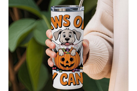 Paws Off Candy 20oz Tumbler Wrap Sublimation DesignSVG 