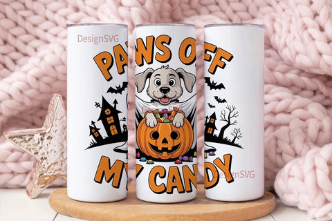 Paws Off Candy 20oz Tumbler Wrap Sublimation DesignSVG 