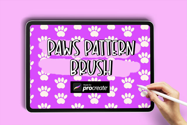 Paws Pattern | Procreate Brushes Sublimation Cute files 