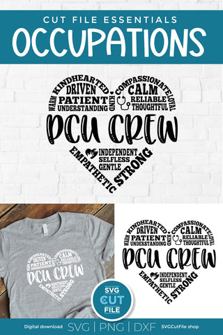 PCU Crew svg, Progressive Care Unit svg, pcu svg SVG SVG Cut File 