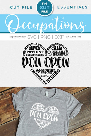 PCU Crew svg, Progressive Care Unit svg, pcu svg SVG SVG Cut File 