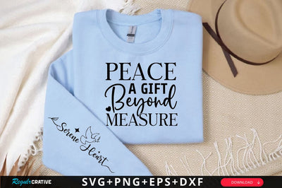 Peace a Gift Beyond Measure Sleeve SVG Design, Christian Sleeve SVG, Faith SVG Design, Jesus Sleeve SVG, Religious Sleeve SVG SVG Regulrcrative 