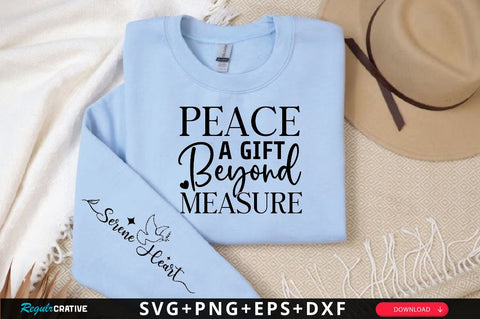 Peace a Gift Beyond Measure Sleeve SVG Design, Christian Sleeve SVG, Faith SVG Design, Jesus Sleeve SVG, Religious Sleeve SVG SVG Regulrcrative 