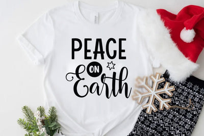 Peace and Earth, Retro Christmas Tree SVG PNG, Christmas Png, Girly Christmas Svg Png, Christmas Shirt Design Svg Png, Christmas Sublimation Digital Download SVG FiveStarCrafting 