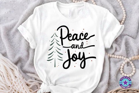 Peace and joy, Christmas Quote SVG Design, Christmas Sublimation SVG FiveStarCrafting 