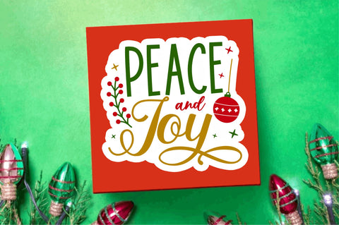 Peace and joy Stickers Design Sublimation Regulrcrative 