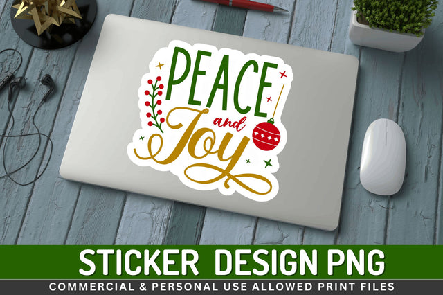 Peace and joy Stickers Design Sublimation Regulrcrative 