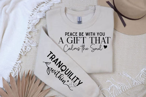 Peace Be With You a Gift That Calms the Soul Sleeve SVG Design, Christian Sleeve SVG, Faith SVG Design, Jesus Sleeve SVG SVG Regulrcrative 