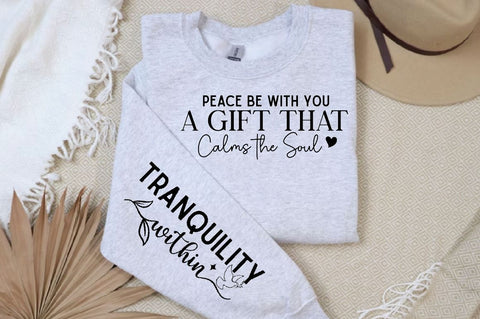 Peace Be With You a Gift That Calms the Soul Sleeve SVG Design, Christian Sleeve SVG, Faith SVG Design, Jesus Sleeve SVG SVG Regulrcrative 