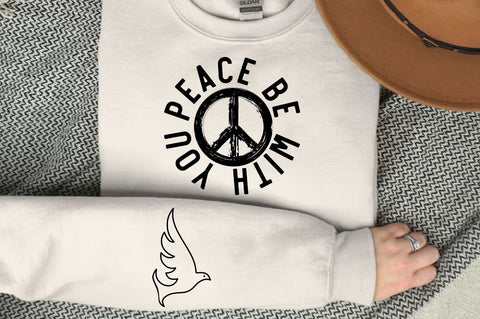 Peace Be With You Sleeve SVG Design, Christian Sleeve SVG, Faith SVG Design, Jesus Sleeve SVG SVG Regulrcrative 