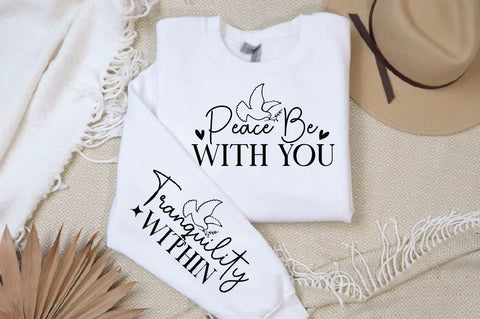 Peace Be With You Sleeve SVG Design, Christian Sleeve SVG, Faith SVG Design, Jesus Sleeve SVG SVG Regulrcrative 