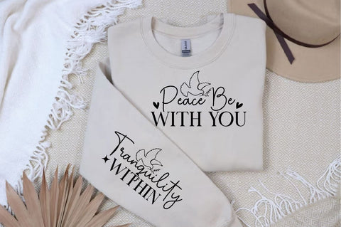 Peace Be With You Sleeve SVG Design, Christian Sleeve SVG, Faith SVG Design, Jesus Sleeve SVG SVG Regulrcrative 
