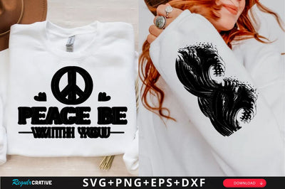 Peace Be With You Sleeve SVG Design, Christian Sleeve SVG, Faith SVG Design, Jesus Sleeve SVG SVG Regulrcrative 