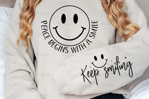 Peace begins with a smile Sleeve SVG Design SVG Designangry 