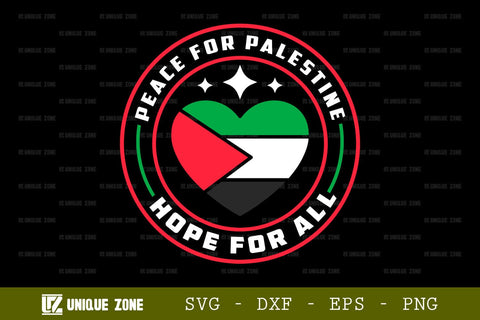 Peace For Palestine Hope For All SVG Freedom For Palestine Tshirt Bundle Palestine Quote Design, TG 0016 SVG Unique Zone 