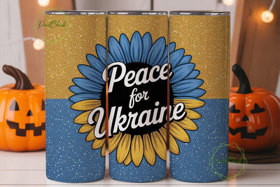 Peace for Ukraine 20oz Tumbler Wrap Sublimation PixelChick 