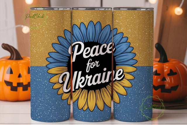 Peace for Ukraine 20oz Tumbler Wrap Sublimation PixelChick 