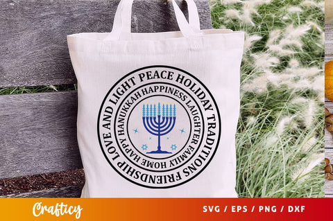 Peace holiday traditions friendship love and light happiness laughter fam Svg Design SVG Designangry 