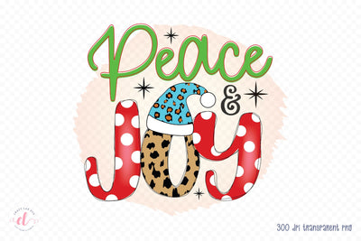 Peace & Joy PNG | Christmas Sublimation Design Sublimation CraftLabSVG 
