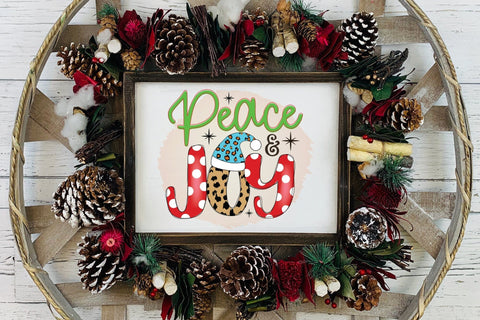 Peace & Joy PNG | Christmas Sublimation Design Sublimation CraftLabSVG 