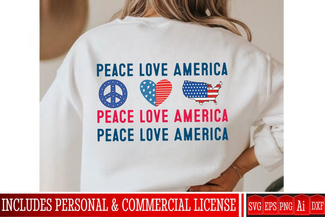 Peace Love America SVG Design,4th of July SVG Design, 4th of July Sublimation PNG,4th of july SVG Bundle,Patriotic SVG Design SVG BlackCatsMedia 