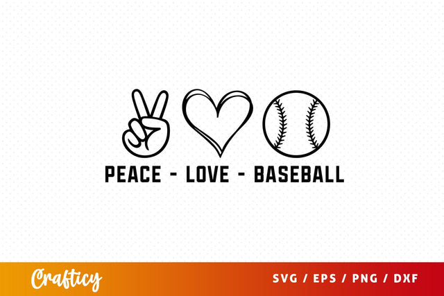 Peace love baseball SVG Design SVG Designangry 