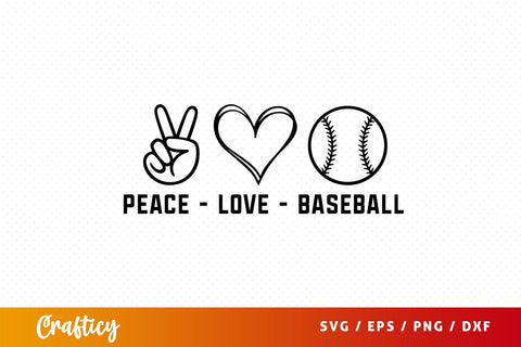 Peace love baseball SVG Design SVG Designangry 