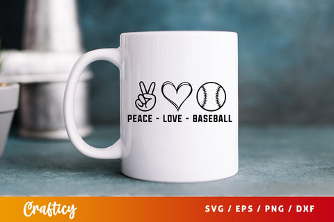 Peace love baseball SVG Design SVG Designangry 