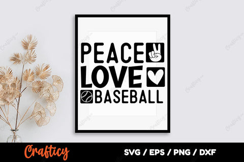 Peace love baseball SVG Design SVG Designangry 