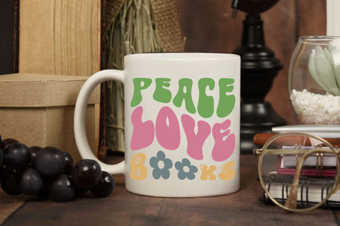 Peace love Books Svg Design SVG Regulrcrative 