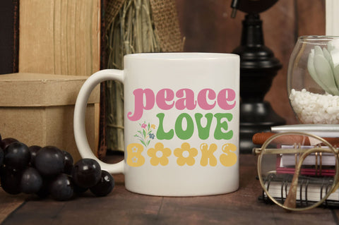 Peace love Books Svg Design SVG Regulrcrative 