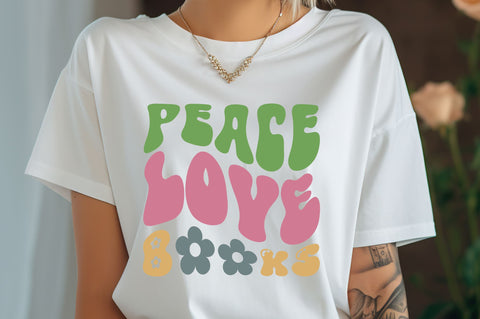 Peace love Books Svg Design SVG Regulrcrative 