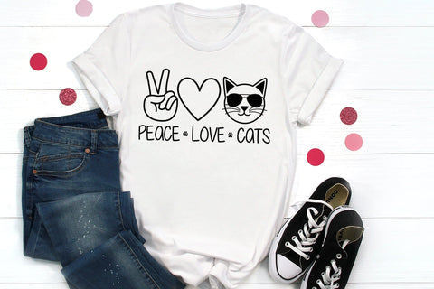 Peace Love Cats SVG Cut File SVG CraftLabSVG 