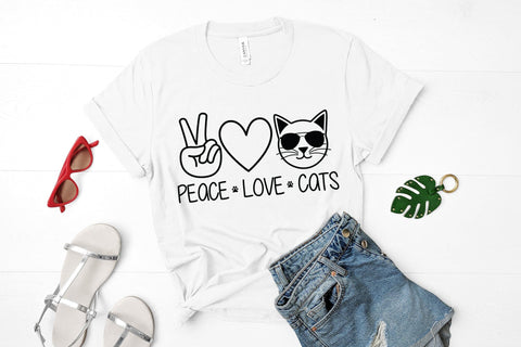 Peace Love Cats SVG Cut File SVG CraftLabSVG 