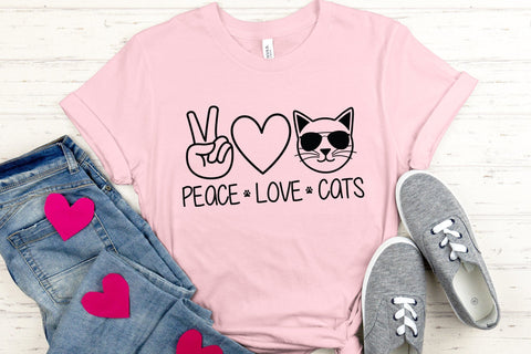 Peace Love Cats SVG Cut File SVG CraftLabSVG 