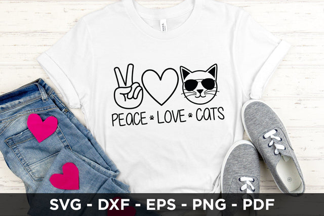 Peace Love Cats SVG Cut File SVG CraftLabSVG 
