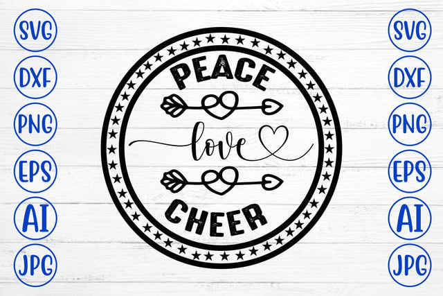 Peace Love Cheer SVG SVG Syaman 