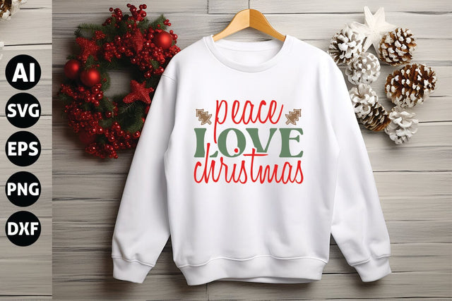 Peace Love Christmas Svg, Funny Christmas Svg SVG shah alam 