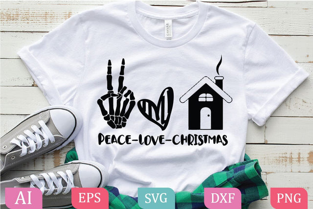 Peace Love Christmas SVG/PNG, christmas dog SVG BB Type Studios 