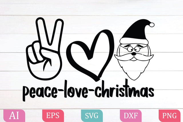 Peace Love Christmas SVG/PNG SVG BB Type Studios 