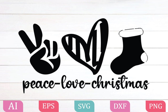 Peace Love Christmas SVG/PNG,Buffalo Plaid,Peace Love Christmas,Christmas Shirt SVG,Funny Christmas Shirt SVG, Christmas Tree SVG, Popular Png SVG BB Type Studios 