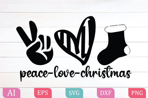 Peace Love Christmas SVG/PNG,Buffalo Plaid,Peace Love Christmas,Christmas Shirt SVG,Funny Christmas Shirt SVG, Christmas Tree SVG, Popular Png SVG BB Type Studios 
