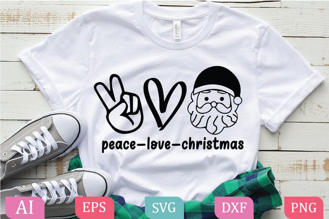 Peace Love Christmas SVG/PNG,Buffalo Plaid,Peace Love Christmas,Christmas SVG BB Type Studios 