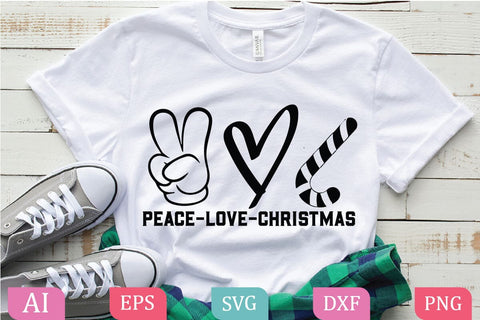 Peace Love Christmas SVG/PNG,Peace Love Christmas,Christmas Shirt SVG,Funny Christmas Shirt SVG, Christmas Tree SVG, Popular Png, Svg Files For Cricut,love Christmas svg, love Christmas png, heart christmas png SVG BB Type Studios 