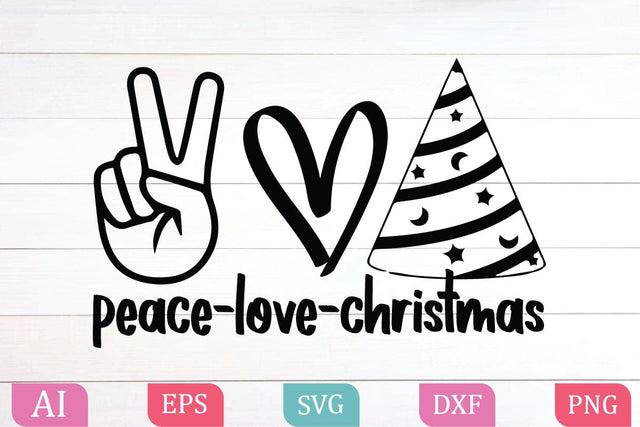 Peace Love Christmas SVG/PNG,Peace Love Christmas,Christmas Shirt SVG,Funny Christmas Shirt SVG, Christmas Tree SVG, Popular Png, Svg Files For Cricut,love Christmas svg, love Christmas png SVG BB Type Studios 