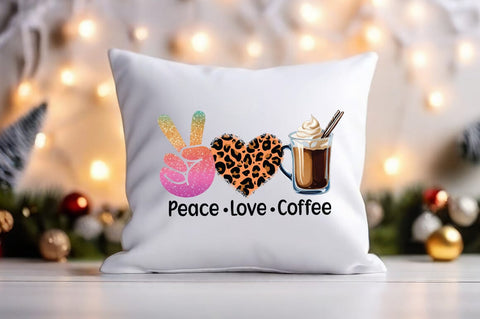 Peace love coffee PNG Design Sublimation Designangry 