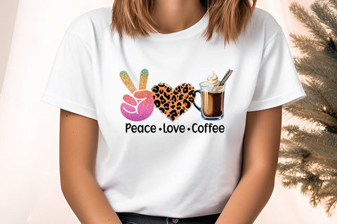 Peace love coffee PNG Design Sublimation Designangry 