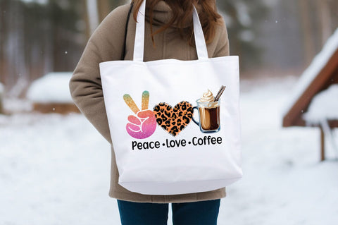 Peace love coffee PNG Design Sublimation Designangry 