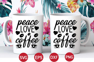 peace love coffee svg SVG designer krishna 