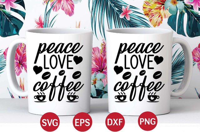 peace love coffee svg SVG designer krishna 